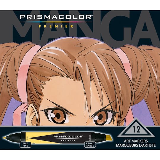 Prismacolor® Premier® Manga Chisel-Fine Double-Ended Art Markers Set